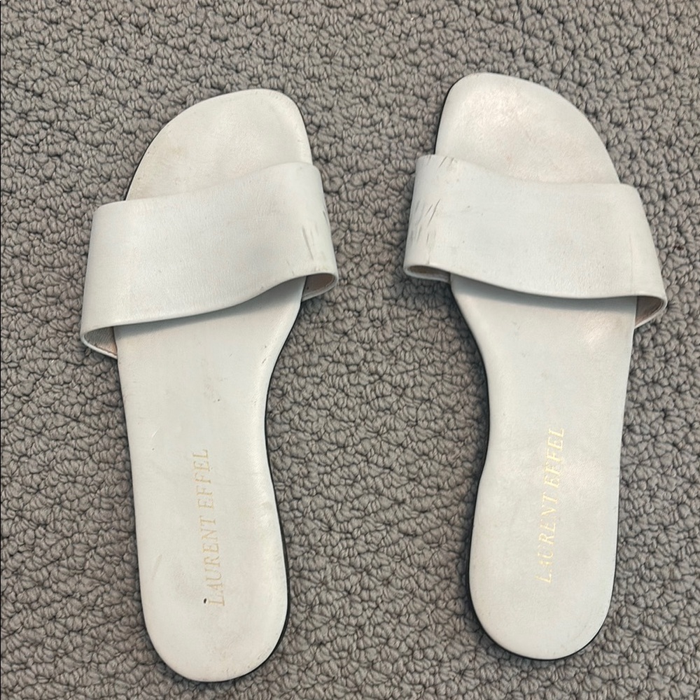 White Women's Slide Sandals
